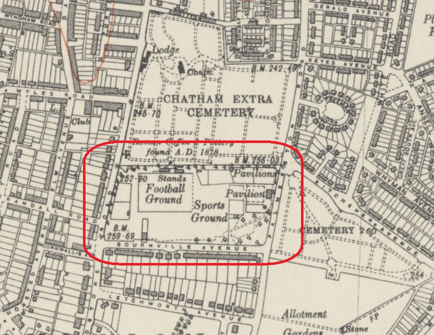 Chatham - Football Ground : Image credit Wiki Commons